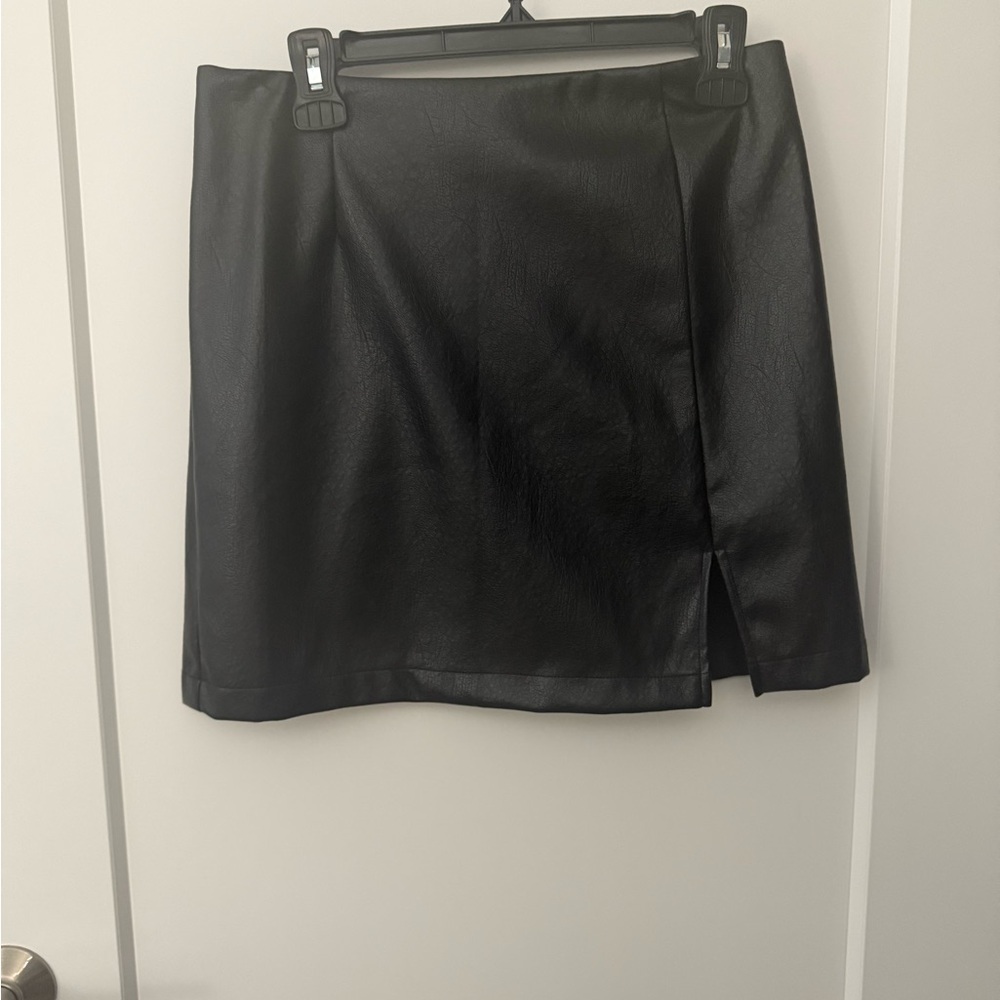 Wild Fable Black Faux Leather Mini Skirt
